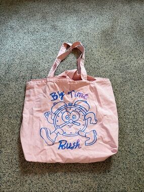 Pink Graphic Canvas Tote Bag - Big Time Rush